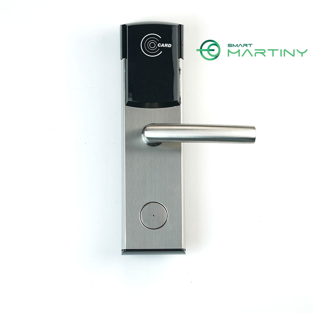 hotel-smart-handle-royal-silver-front دستگیره هوشمند هتلی مدل رویال - تصویر 1