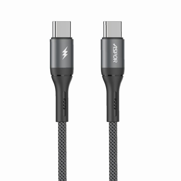 Screenshot-2025-12-08-182125-1-1.png کابل شارژ و دیتا آسپور مدل ASPOR AC55 – USB‑C to USB‑C – توان 60 وات – طول 1 متر - تصویر 1